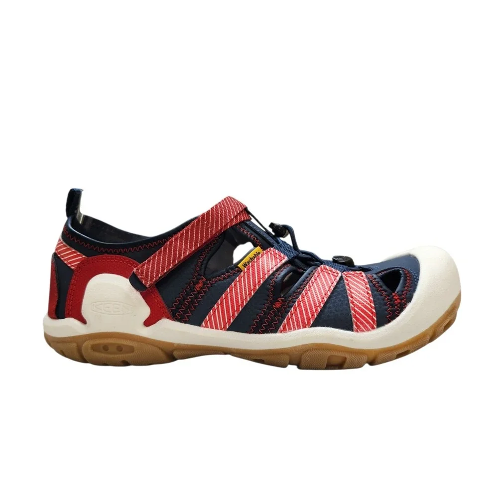 Size 7 Keen Newport H2 Kids Red White Blue Sandals Boys Girls (NOT FOR TODDLERS)